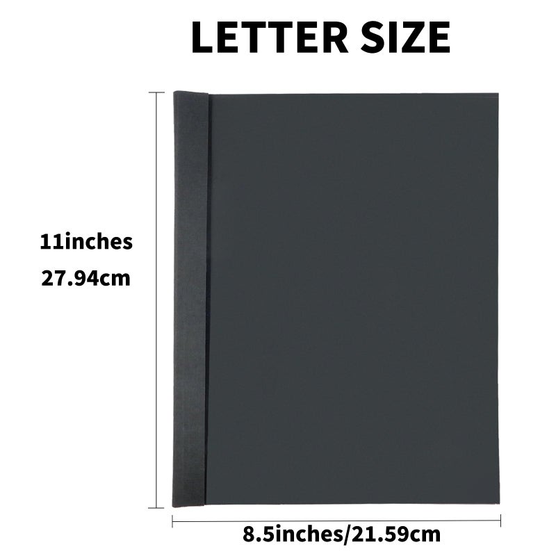 RAYSON TBC6-25-BK Thermal Binding Covers, 1/4 Inch, Black, Letter Size Holds 55 Sheets, 25 Pack - Image 3